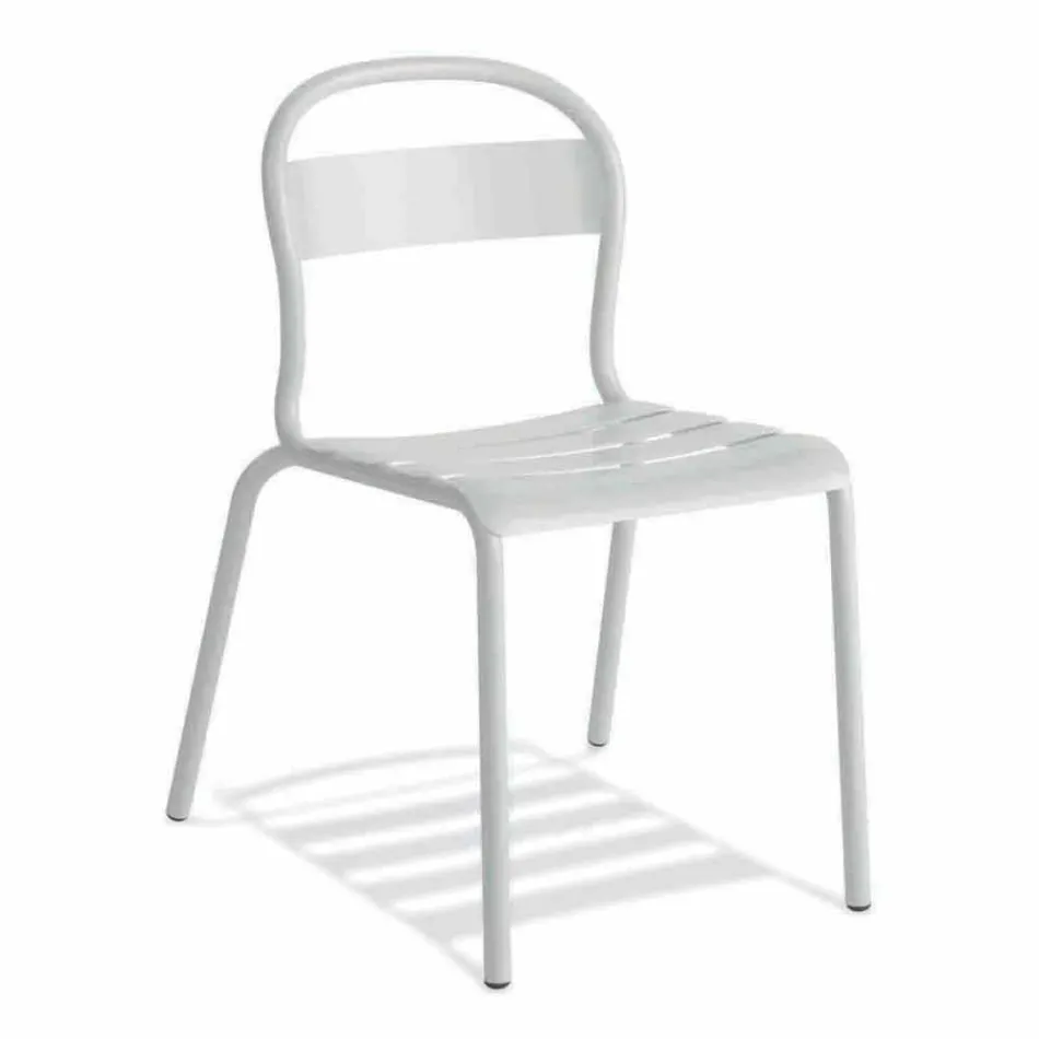 Outdoor Stackable Aluminum Chair Made in Italy, 4 Pieces - Ulyssa Viadurini