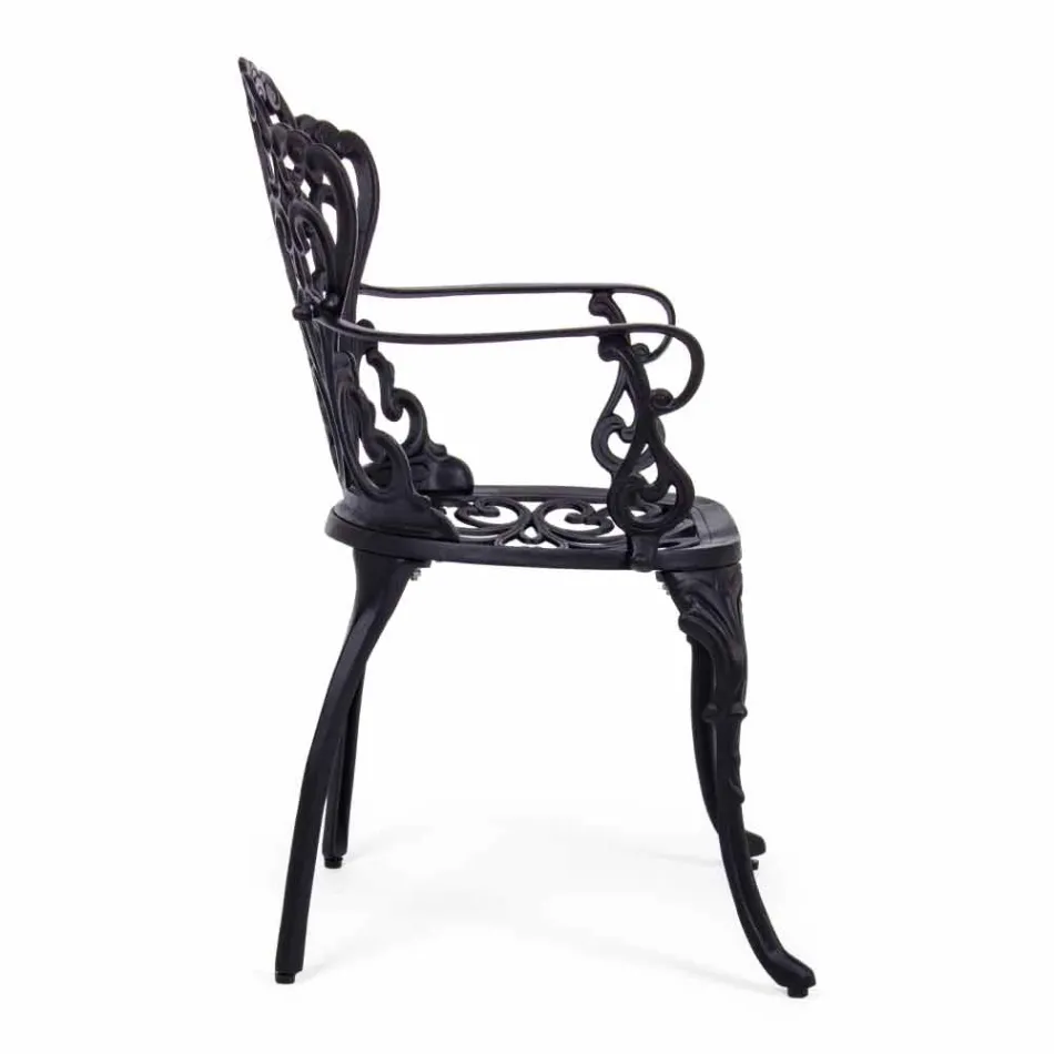 Outdoor Chair in Matt Finish Painted Aluminum, 2 Pieces - Casiro Viadurini