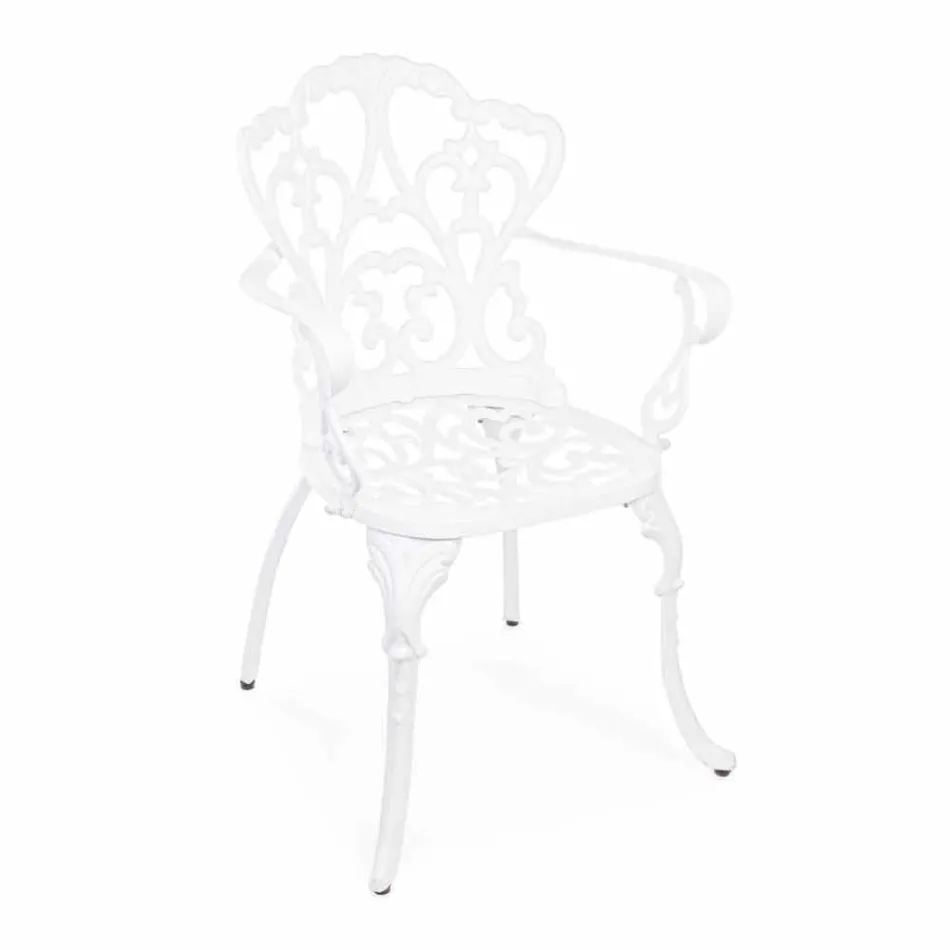 Outdoor Chair in Matt Finish Painted Aluminum, 2 Pieces - Casiro Viadurini