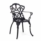 Outdoor Chair in Matt Finish Painted Aluminum, 2 Pieces - Casiro Viadurini