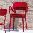 Outdoor Metal Chair with Armrests Made in Italy 4 Pieces - Pixie Viadurini