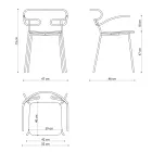 Outdoor Chair in Metal and Polyurethane Made in Italy, 2 Pieces - Trosa Viadurini