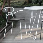 Outdoor Chair in Metal and Polyurethane Made in Italy, 2 Pieces - Trosa Viadurini