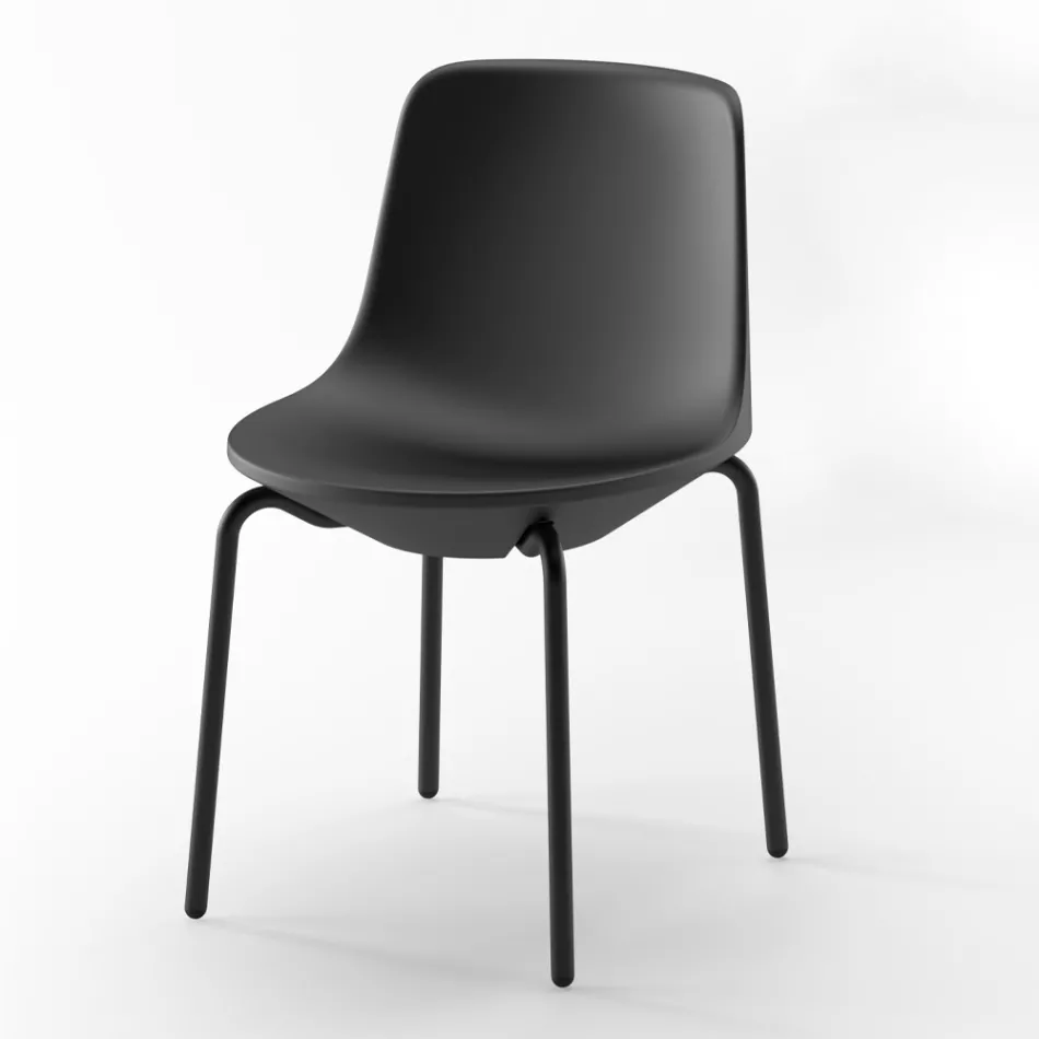 Outdoor Chair in Polyethylene and Aluminum Made in Italy 2 Pieces - Rizia Viadurini
