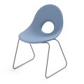 Outdoor Chair in Polyethylene and Iron Base Made in Italy 2 pieces - Ashley