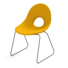 Outdoor Chair in Polyethylene and Iron Base Made in Italy 2 pieces - Ashley Viadurini