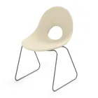 Outdoor Chair in Polyethylene and Iron Base Made in Italy 2 pieces - Ashley Viadurini