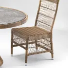 Outdoor Chair in Polyrattan with Optional Cushion - Gigi Viadurini