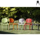 Outdoor Chair in Reinforced Technopolymer Made in Italy 6 Pieces - Mafalda Viadurini