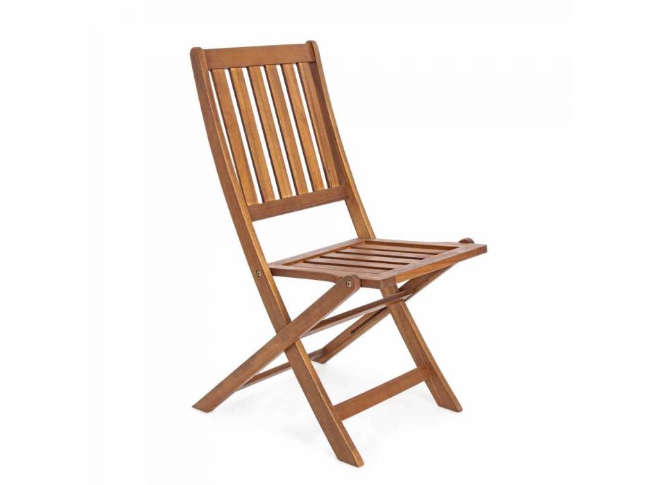 Folding Outdoor Chair in Acacia Wood, 2 Pieces - Grima Viadurini