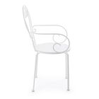 Garden Chair with Armrests Shabby Chic Design in Steel - Enchantment Viadurini