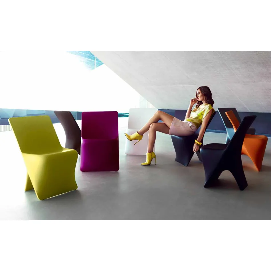 Modern design garden chair Sloo by Vondom, in polyethylene Viadurini