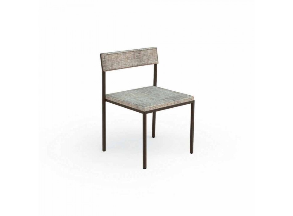 Casilda Talenti upholstered garden chair with stainless steel structure
