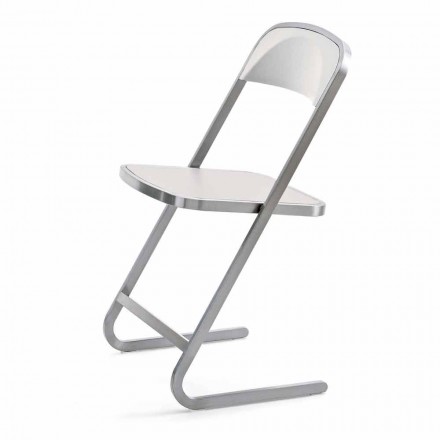 Stackable Garden Chair in Steel Modern Design Made in Italy - Boston Viadurini