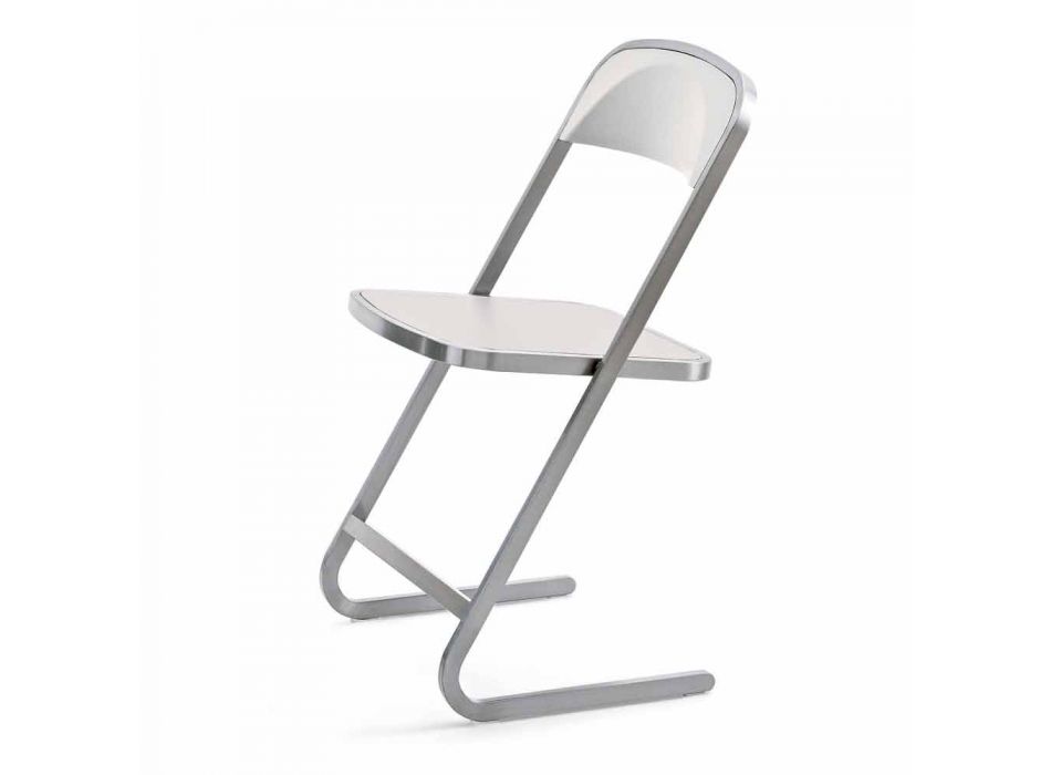 Stackable Garden Chair in Steel Modern Design Made in Italy - Boston Viadurini