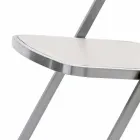 Stackable Garden Chair in Steel Modern Design Made in Italy - Boston Viadurini