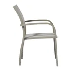 Stackable Garden Chair in Aluminum with Design Armrests - Gontran Viadurini