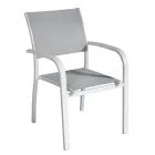 Stackable Garden Chair in Aluminum with Design Armrests - Gontran Viadurini
