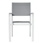 Stackable Garden Chair in Aluminum with Design Armrests - Gontran Viadurini