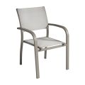 Stackable Garden Chair in Aluminum with Design Armrests - Gontran