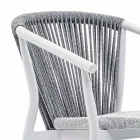 Stackable Garden Chair in Aluminum and Technical Fabric - Smart By Varaschin Viadurini