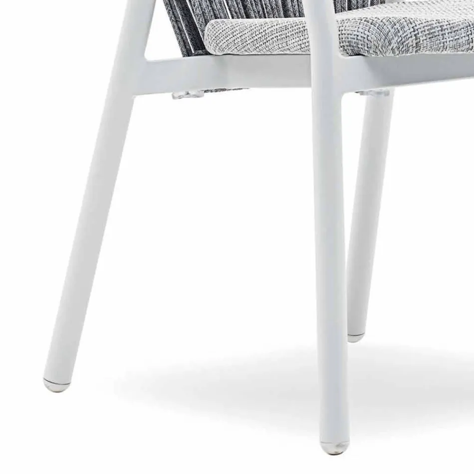 Stackable Garden Chair in Aluminum and Technical Fabric - Smart By Varaschin Viadurini