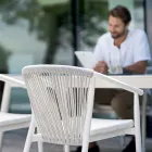 Stackable Garden Chair in Aluminum and Technical Fabric - Smart By Varaschin Viadurini