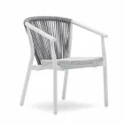Stackable Garden Chair in Aluminum and Technical Fabric - Smart By Varaschin Viadurini