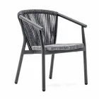 Stackable Garden Chair in Aluminum and Technical Fabric - Smart By Varaschin Viadurini