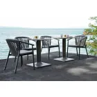 Stackable Garden Chair in Aluminum and Technical Fabric - Smart By Varaschin Viadurini