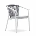 Stackable Garden Chair in Aluminum and Technical Fabric - Smart By Varaschin Viadurini