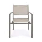 Stackable Garden Chair in Aluminum and Textilene Modern Design - Franz Viadurini