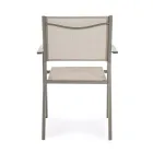 Stackable Garden Chair in Aluminum and Textilene Modern Design - Franz Viadurini