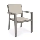Stackable Garden Chair in Aluminum and Textilene Modern Design - Franz Viadurini