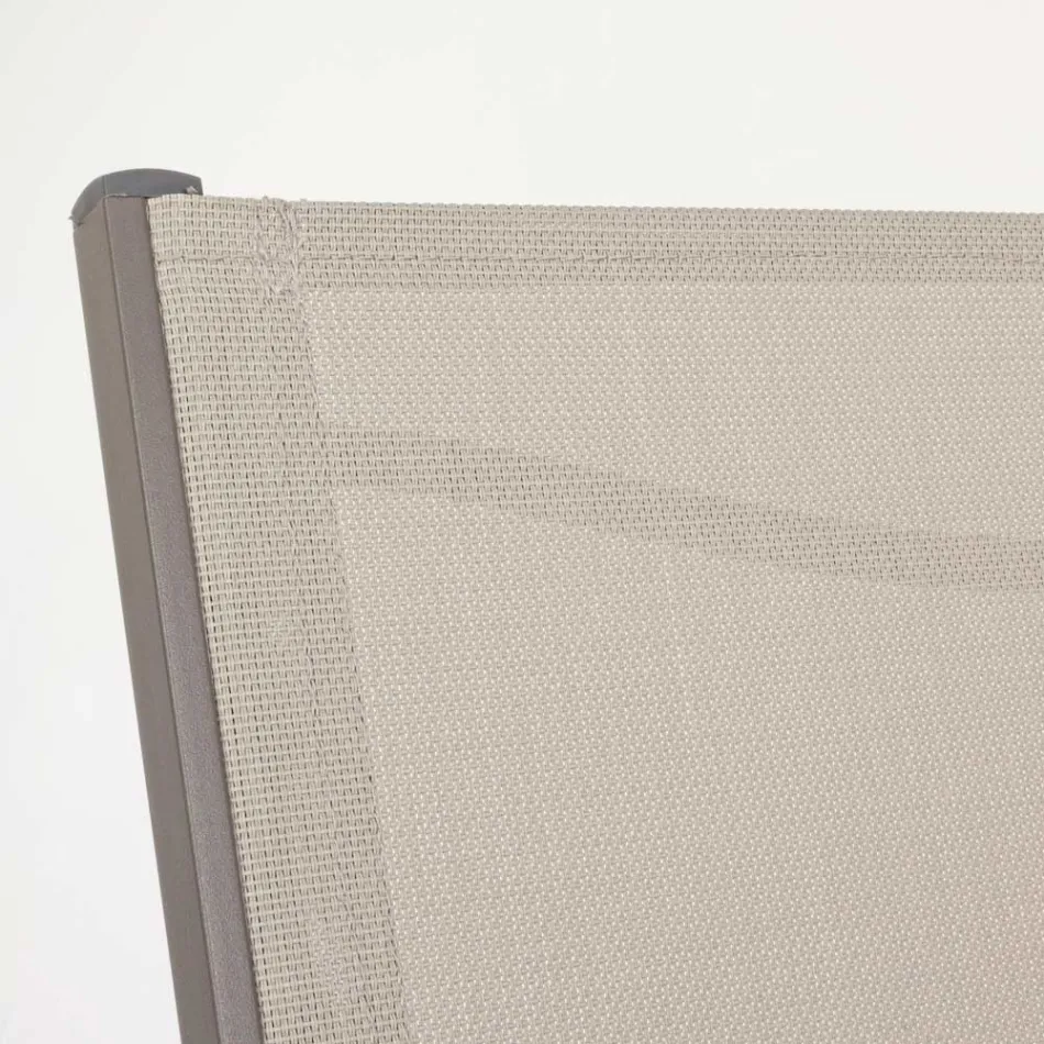 Stackable Garden Chair in Aluminum and Textilene Modern Design - Franz Viadurini