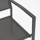 Stackable Garden Chair in Aluminum and Textilene Modern Design - Franz Viadurini