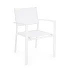 Stackable Garden Chair in Aluminum and Textilene Modern Design - Franz Viadurini