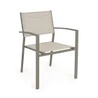 Stackable Garden Chair in Aluminum and Textilene Modern Design - Franz Viadurini