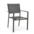 Stackable Garden Chair in Aluminum and Textilene Modern Design - Franz