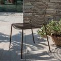 Stackable Garden Chair in Metal Made in Italy 2 Pieces - Giuliana