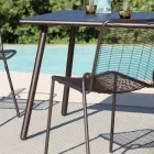Stackable Garden Chair in Galvanized Metal Made in Italy 4 Pieces - Vikas Viadurini