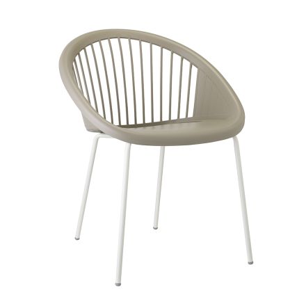 Stackable Garden Chair in Technopolymer Made in Italy 4 Pieces - Musa Viadurini