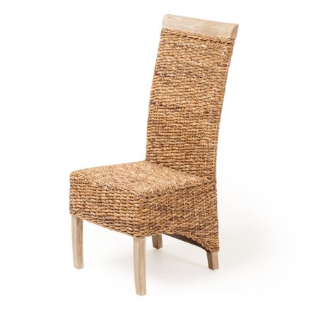 Garden Chair in Natural Banana Weaving - Angola Viadurini