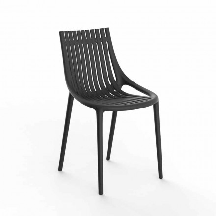 Stackable Colored Plastic Garden Chair 4 Pieces - Ibiza by Vondom Viadurini