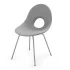 Garden Chair in Polyethylene and Aluminum Base Made in Italy - Ashley Viadurini