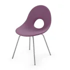 Garden Chair in Polyethylene and Aluminum Base Made in Italy - Ashley Viadurini