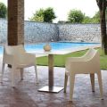 Garden Chair in Colored Technopolymer Made in Italy 4 Pieces - Davida
