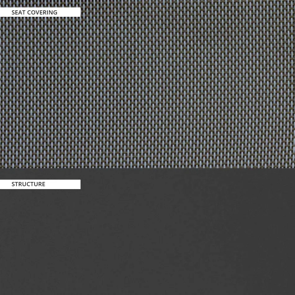 Garden Chair in Textilene and Aluminum Base Made in Italy - Milanka Viadurini