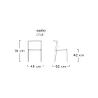 Garden Chair in Textilene and Aluminum Base Made in Italy - Milanka Viadurini