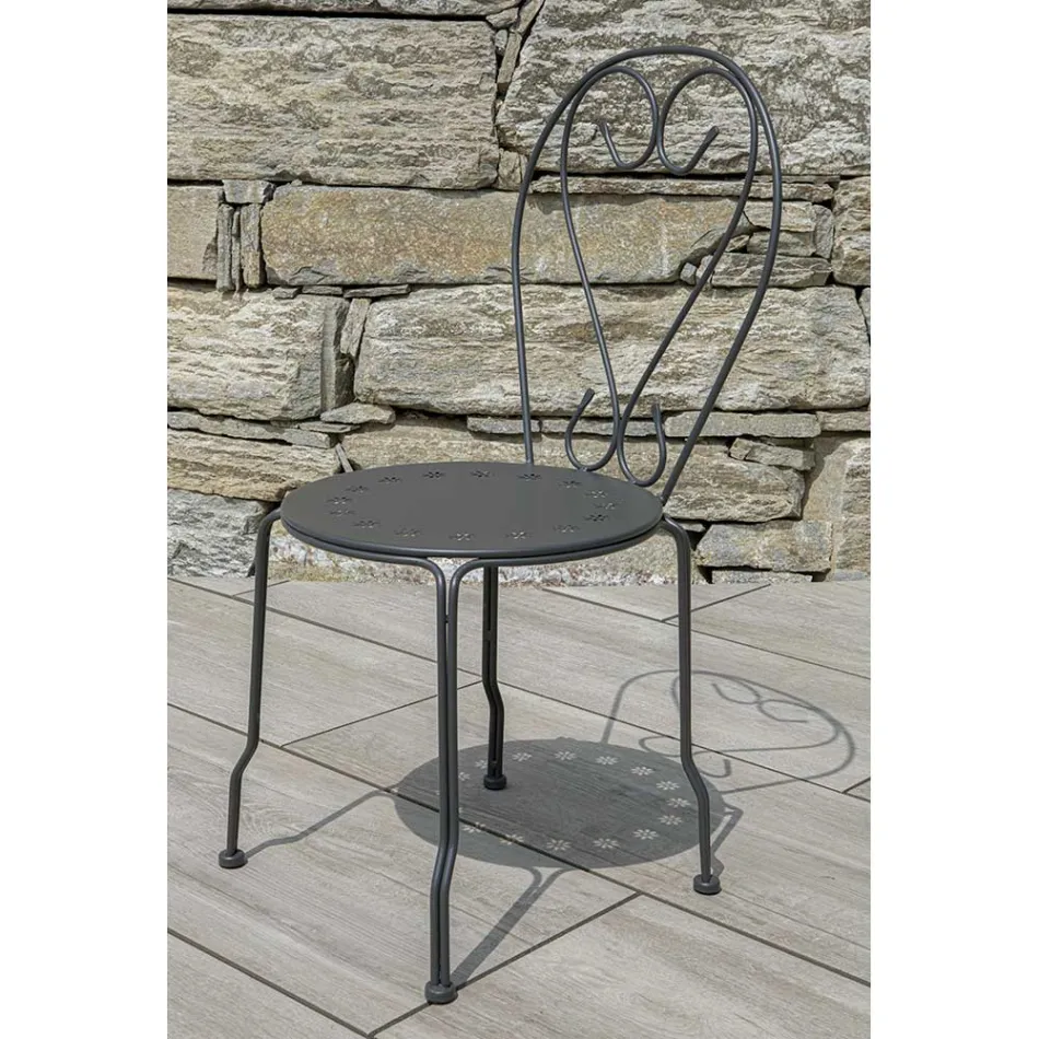 Garden Chair Made Entirely of Metal - Archive Viadurini